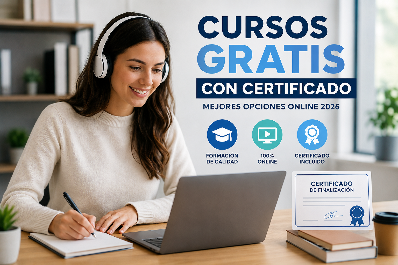 Cursos Gratis con Certificado en 2026 | Mejores Cursos Online