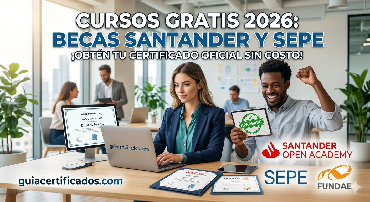 Becas Santander y Cursos SEPE Gratis 2026